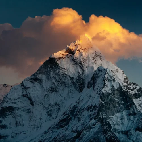 Travellers enjoying Himalayan views on a Nepal tour package from India with Roameaze.