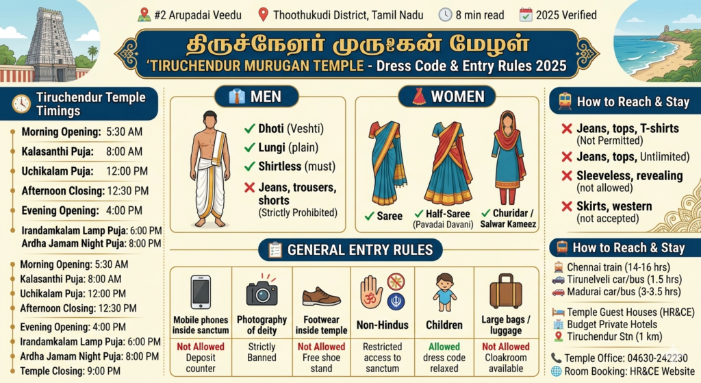 Tiruchendur Temple Dress Code & Entry Rules 2026 — What Nobody Tells You