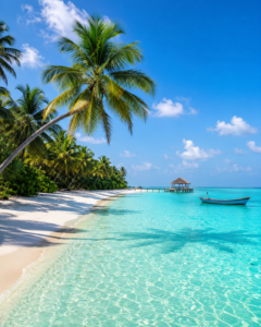 Travellers enjoying turquoise lagoons on a Lakshadweep tour package with India's best travel agency, Roameaze.