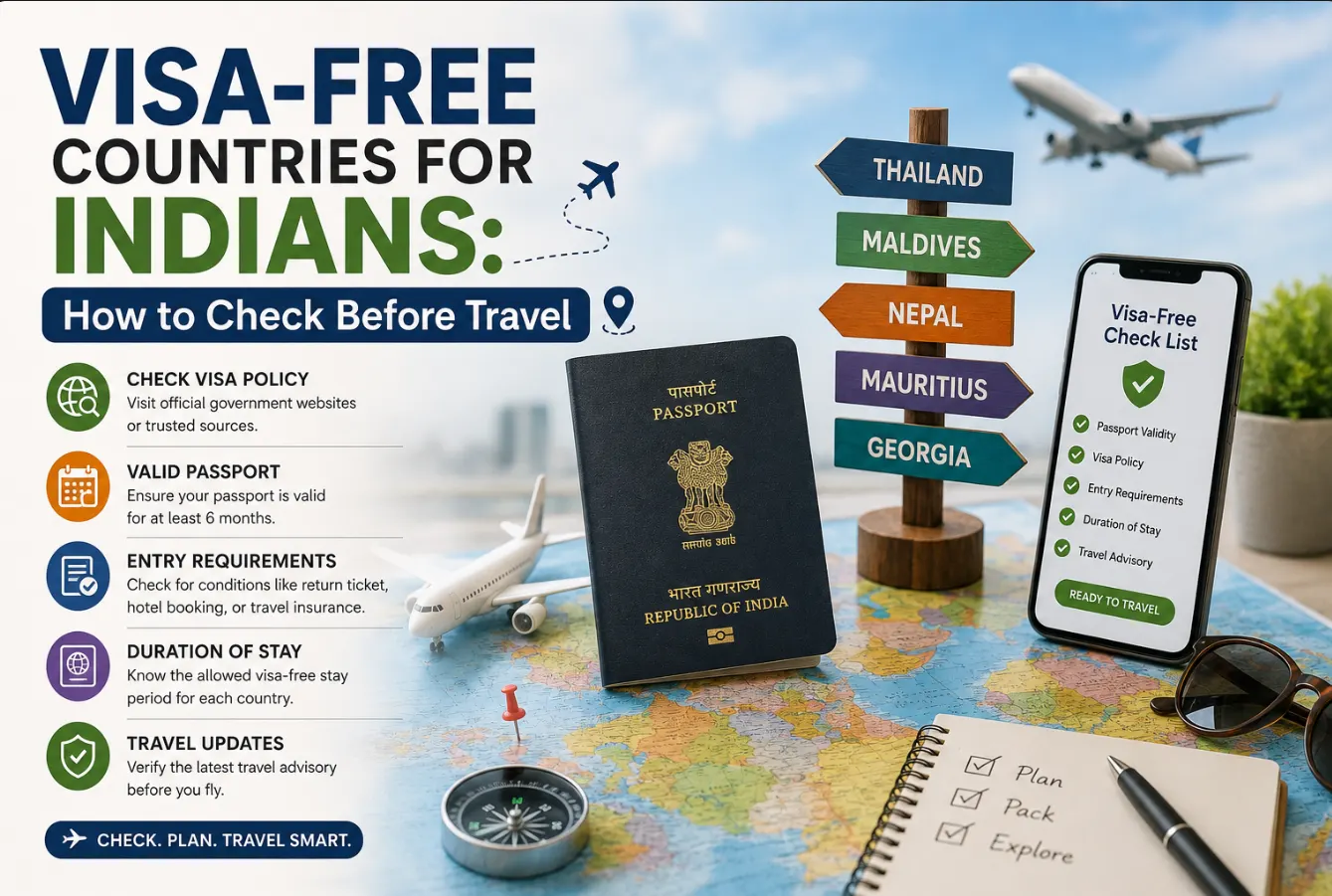 Visa-Free Countries for Indians: How to Check Before Travel